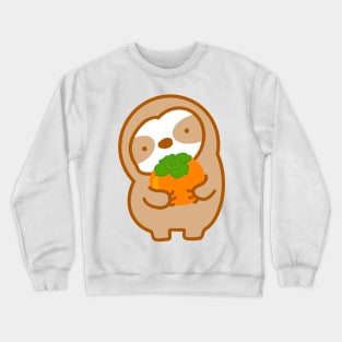 Cute Persimmon Sloth Crewneck Sweatshirt